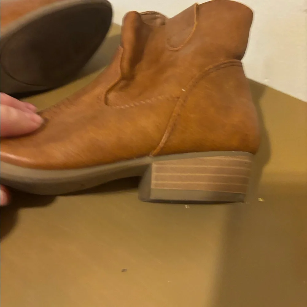 Kids Tan Leather Boots